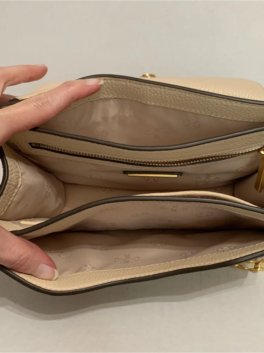 Tory Burch Kira Cream/Floral Multicolor leather Purse